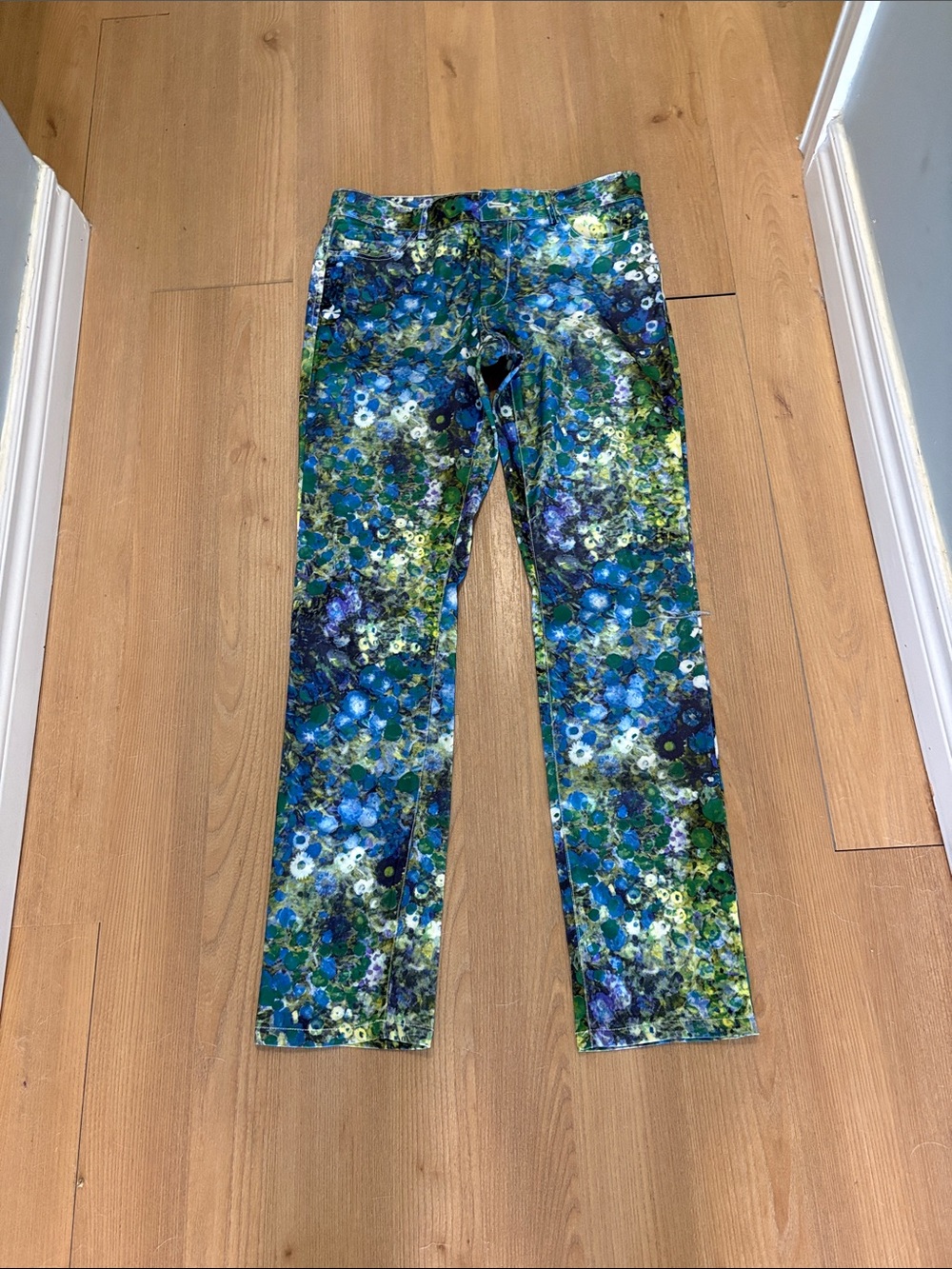 Tristan Blue and Green Floral Print pant